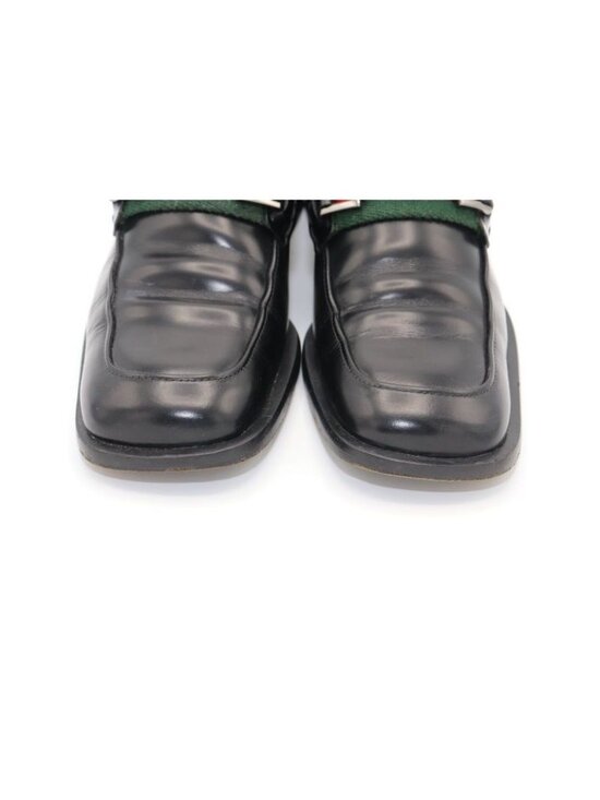Gucci | Shoes | Gucci Zumi Gg Silvergold Logo Black Leather  Gucci Sherry Line Square Toe Bit Loafers 35 1 2 C 100 0493 Black